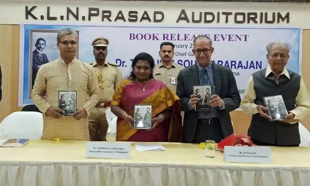 Hyderabad: Gandhi and Lincoln book launched by Governor Tamilisai Soundararajan