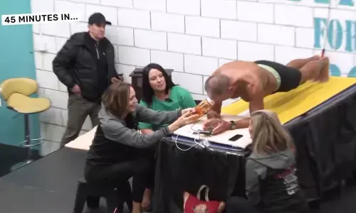 62 -Year Old George Hood from Naperville breaks Guinness World record after Planking for 8 hours