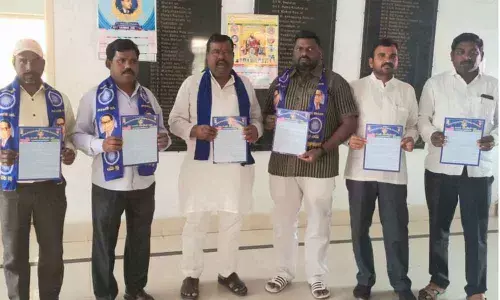 Hyderabad: Poster on Ambedkar statue released in Saifabad