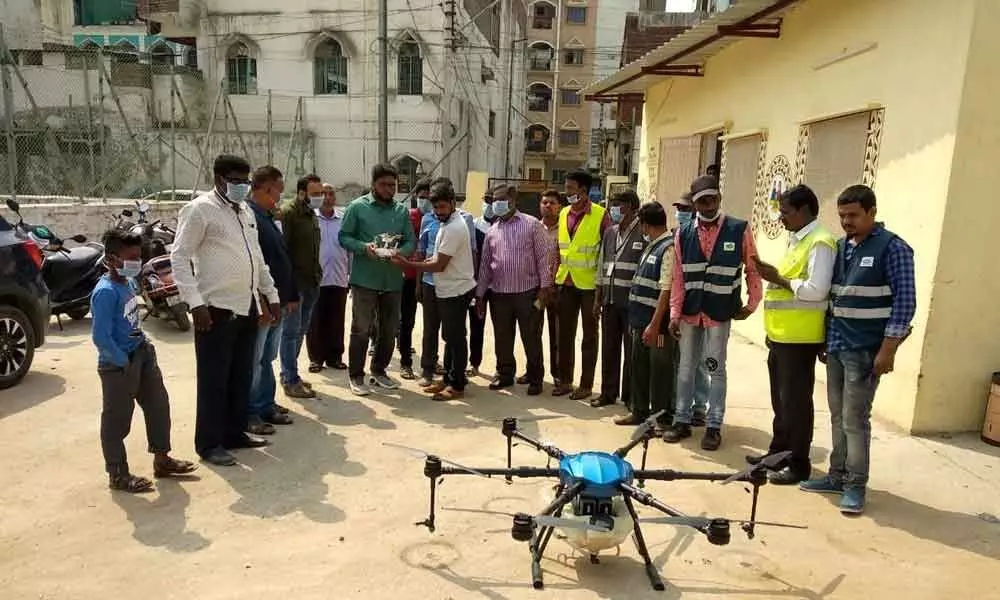 Hyderabad: Drones deployed at Hakeempet Kunta