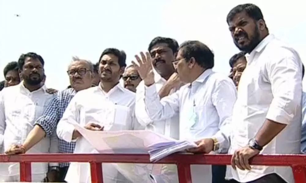 CM YS Jagan Mohan Reddy inspects Polavaram Project, guides officials to complete works on time