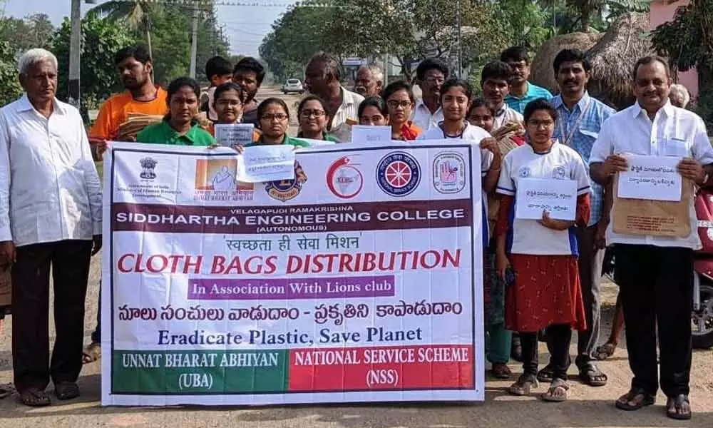 Vijayawada: NSS, Red Cross hold awareness camp on plastics-free district