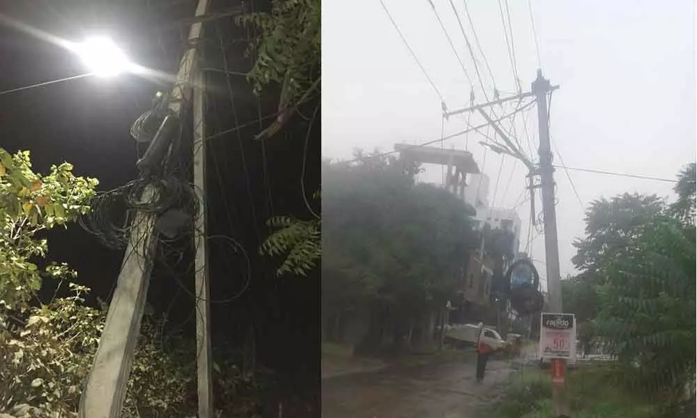 Hyderabad: Dangling wires, tilted poles point to shocking apathy