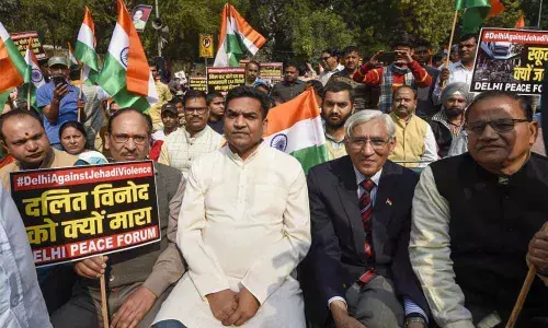 Kapil Mishra participates in Jantar Mantar peace march