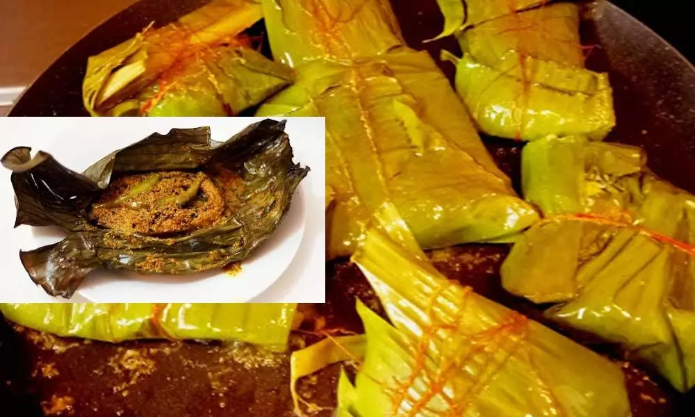 Fish Wrapped in Banana Leaf: Bengali Betki Fish Paturi Recipe