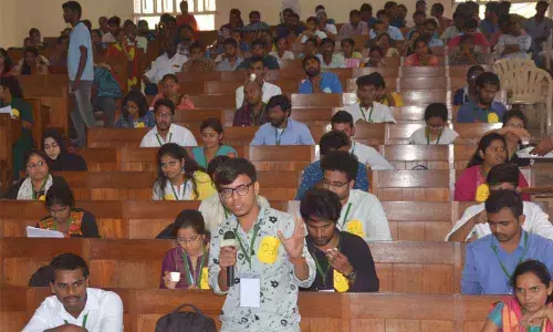 Hyderabad: Students turn lawmakers at Osmania University Arts College