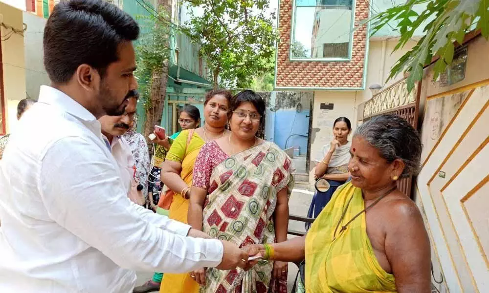 Vijayawada: Civic chief distributes pensions