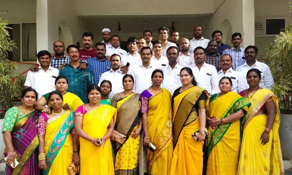 Rangareddy: Old students reunion held in ZP High School at Pedda Mangalaram