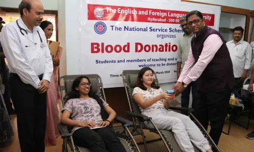 Secunderabad: Blood donation camp organised at English and Foreign Languages University