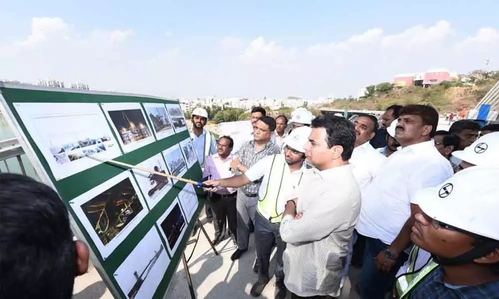 Hyderabad: KTR holds surprise inspection, prods babus to expedite works