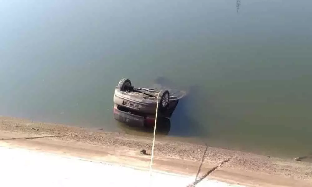 Three dead after a speeding car slips into a canal in West Godavari
