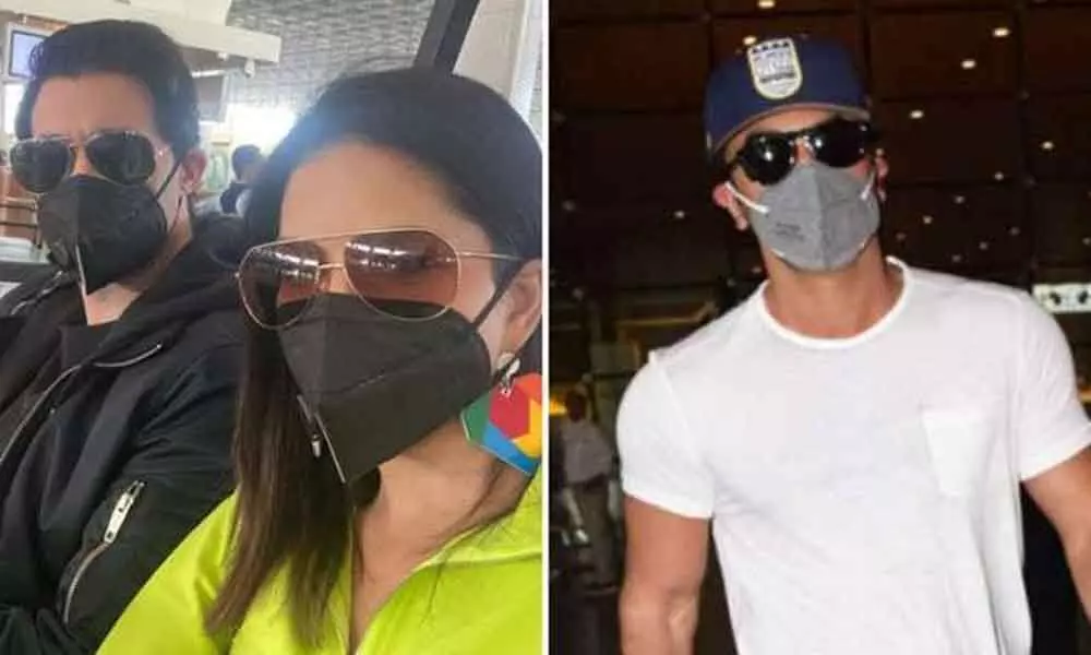 Actors With Masks In The Airports To Protect Themselves From Corona