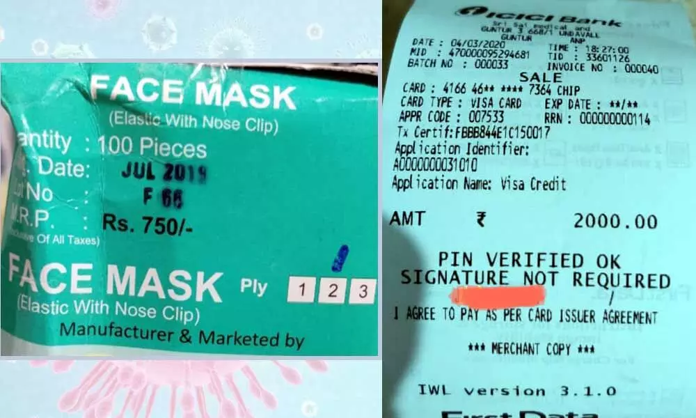 Medical shops exploit customers on sale of face masks in Amaravati