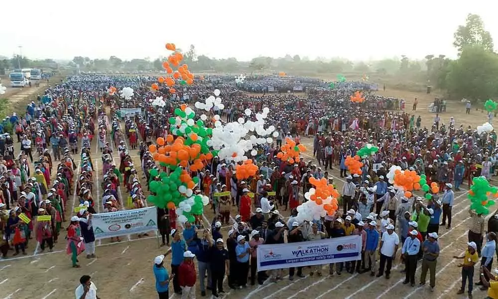 Tirupati: Sri City safety walkathon sets record