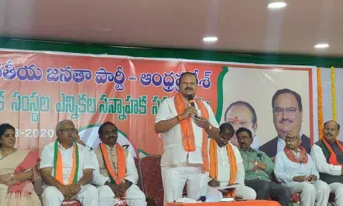 Guntur: YSRCP trying to win local polls through backdoor says BJP president Kanna Lakshminarayana