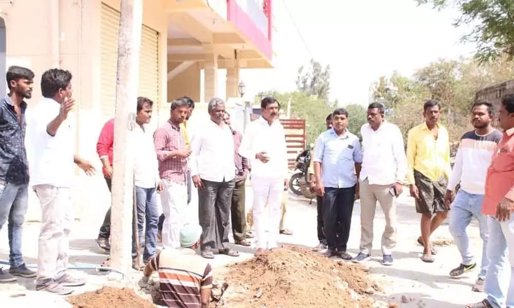 Hyderabad: Ameenpur works inspected by Tummala Panduranga Reddy