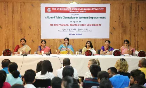 Hyderabad: Round Table Discussion conducted on womens day fete in English and Foreign Languages University