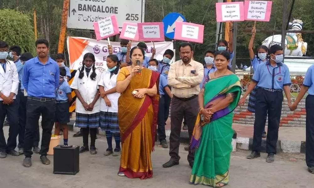 Awareness rally on coronavirus held in Tirupati
