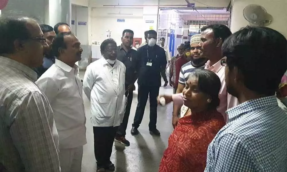 Eatala Rajenders pep talk to health department staff