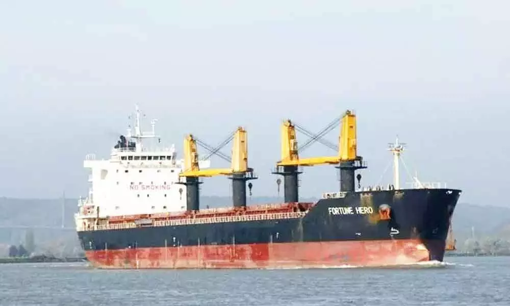 Chinas Fortune Hero cargo ship gets clearance to enter Visakhapatnam sea coast