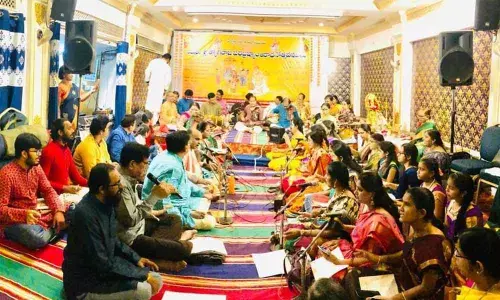 Hyderabad: Musical marathon marks Thyagaraja Aradhanotsavalu in LB Nagar