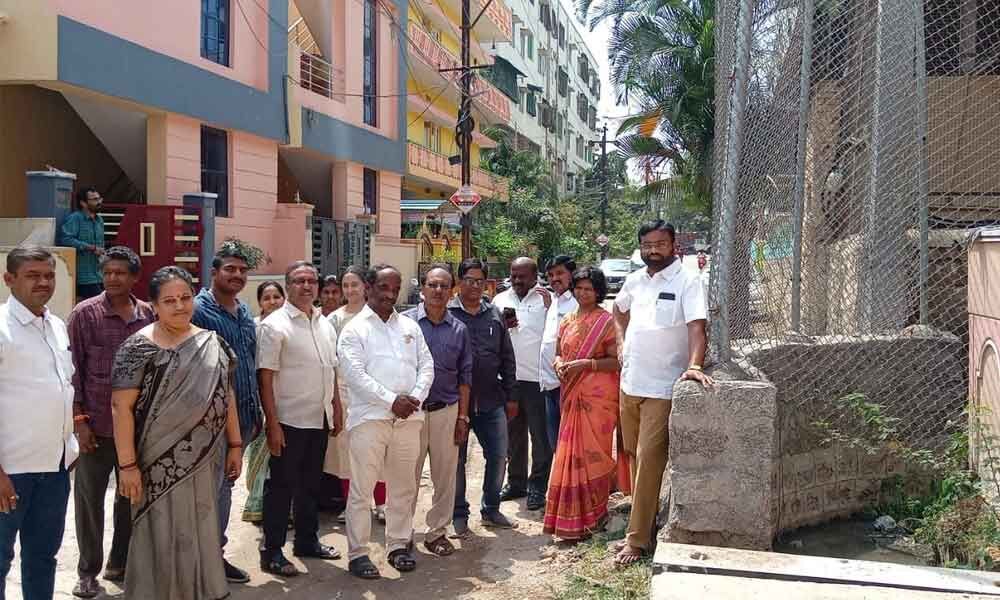 Hyderabad Corporator Golluri Anjaiah took out padayatra in Meerpet