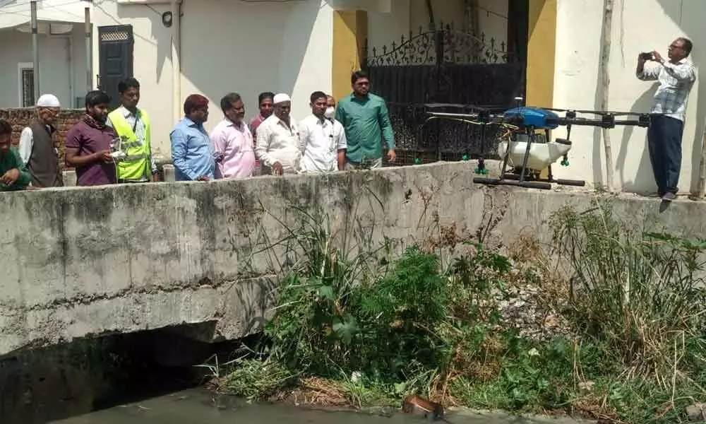 Hyderabad: Drone deployed at Balkapur Nala in Tolichowki