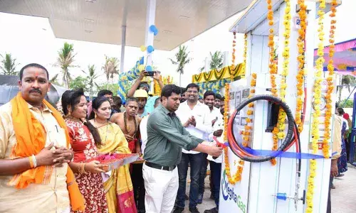 Vijayawada: Megha opens CNG outlet at Kotturu Tadepalli
