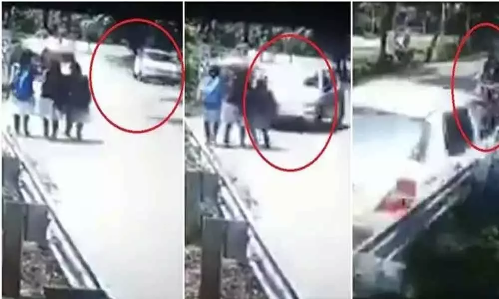 Six injured as car create ruckus on road in Kerala