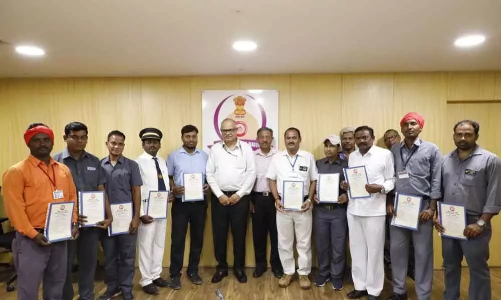 Vijayawada: Railway staff bag safety awards