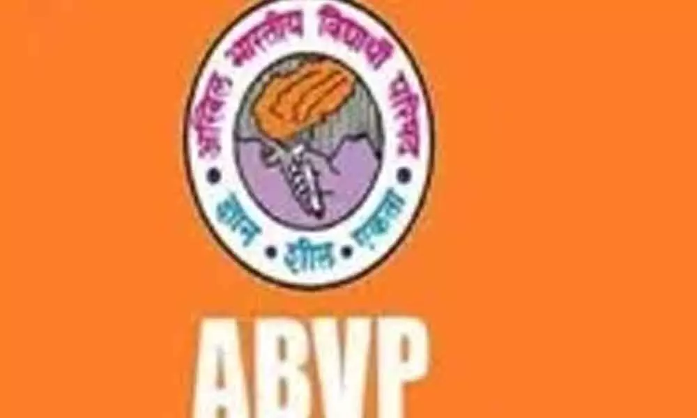 Hyderabad: ABVP protests neglect of education sector
