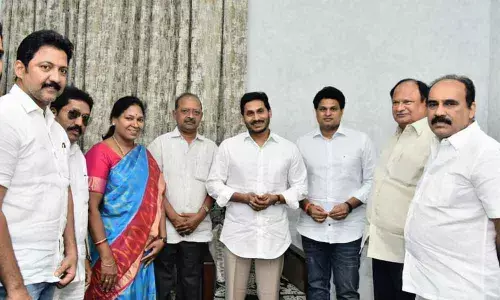 Chirala: TDP MLA Karanam Balaram joins YSRCP along with his son