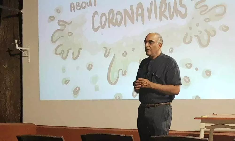 Awareness session held on coronavirus in Lamakaan on Tuesday