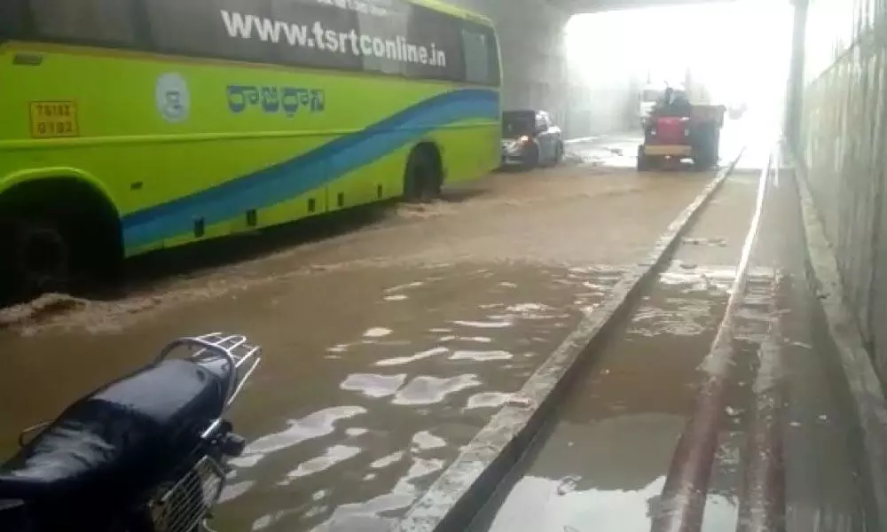 Manoharabad: Underpass inundated; commuters suffer
