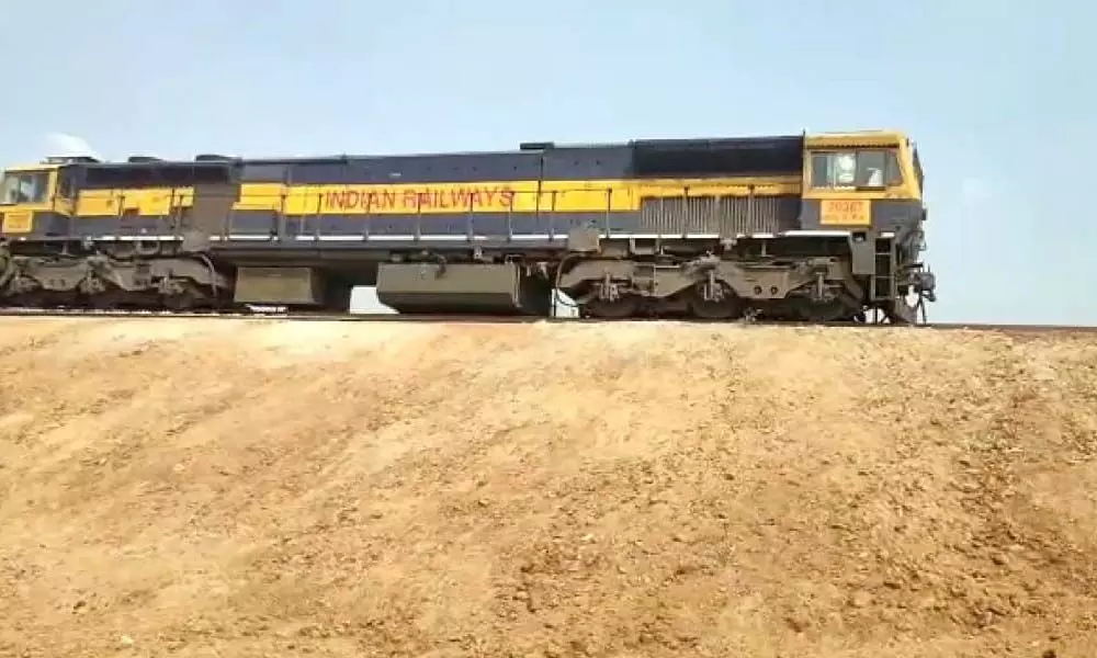 Kothapalli-Manoharabad Railway works on track