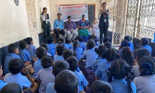 Rajamahendravaram: GIET Pharma School holds corona camp