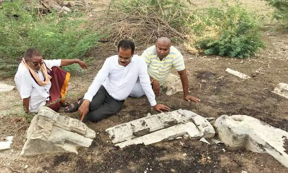 Remains of 7th century Chalukyan temple found in Guntur district