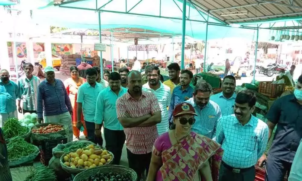 LB Nagar: Telangana state agriculture director Lakshmibai advised to follow COVID preventive measures