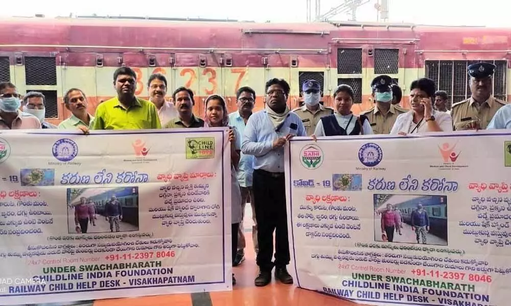 Visakhapatnam: Railways promotes awareness against COVID-19