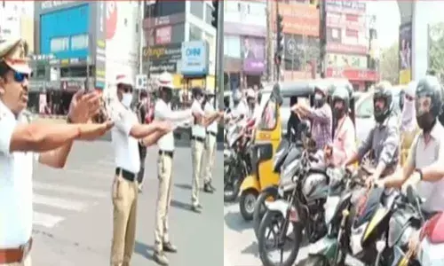 Rachakonda Police explains practically in the middle of the road