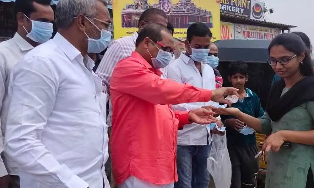 Hyderabad: Masks, sanitisers distributed