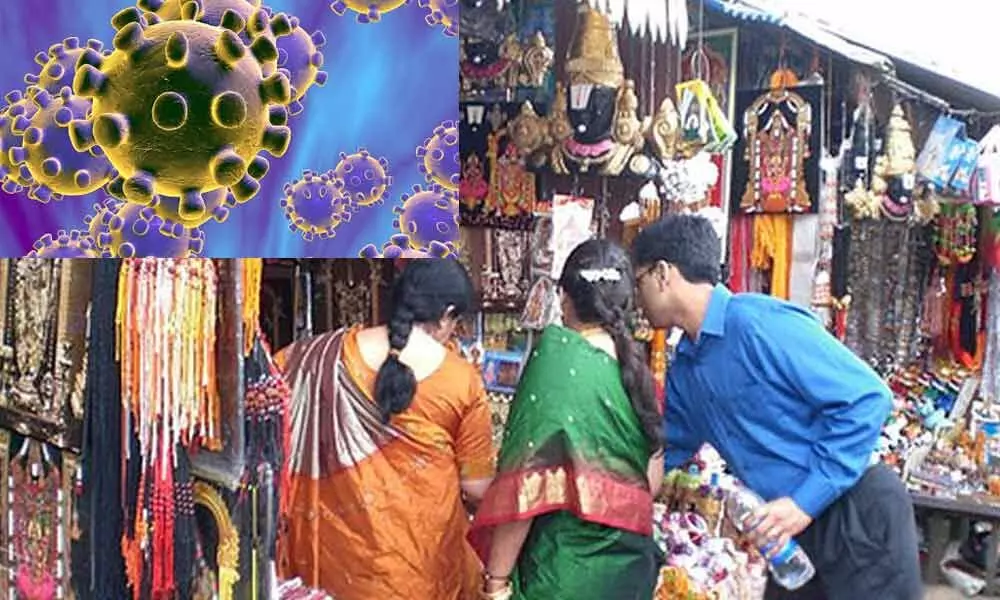 Tirupati: Corona scare hits income of traders at religious places