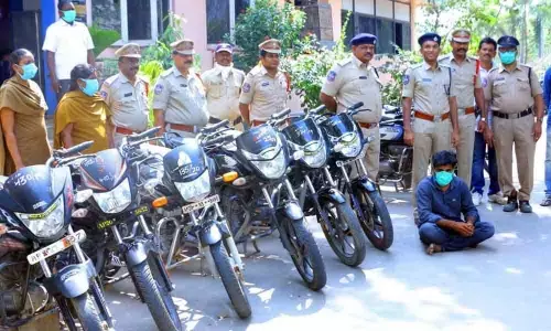 Khammam: Police seize 11 stolen bikes, one held