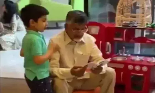 Chandrababu spends time with Devansh, asks everyone to stay at homes