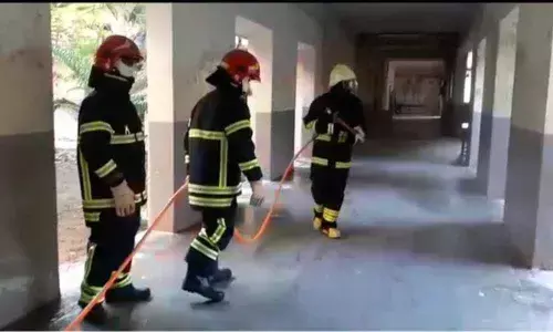 Disinfection drive undertaken in Karimnagar city