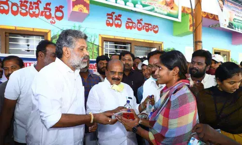 AP MLA Chevireddy Bhaskar Reddy distributes 3.4 lakh sanitisers free of cost