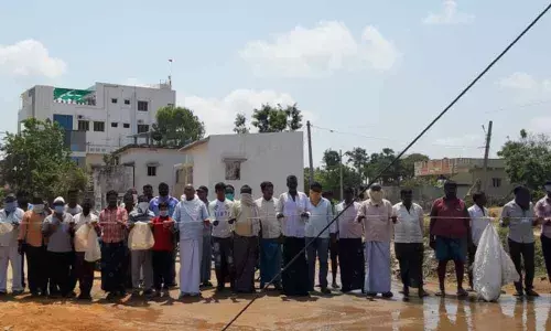 Chirala: Pedaganjam closes entrance, exit to village