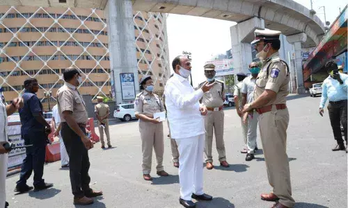 Hyderabad: Home Minister Mohd Mahmood Ali tours IT corridor