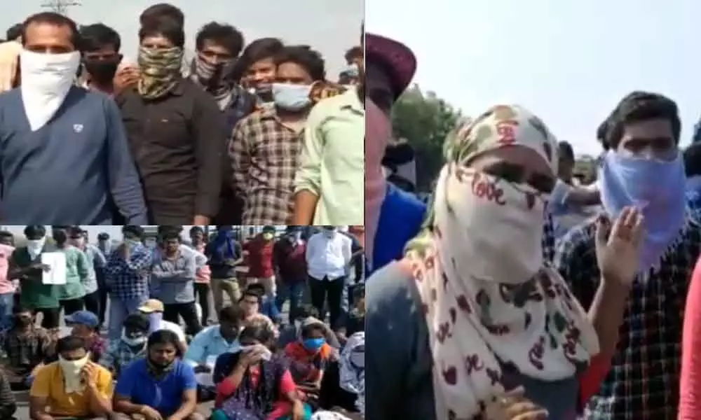 Telangana: 200 students stranded at Pullur toll gate