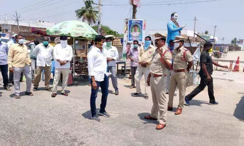 Suryapet: MLA Gadari Kishore inspects situation in Jaji Reddy Gudem